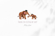 Paleolithic.Watercolor collection., an Animal Illustration by Kate_Rina (Thumbnail 5 of 5)