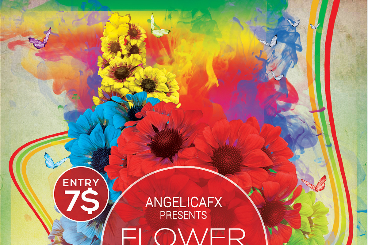 Flower Rhythm Flyer Template, a Flyer Template by angelicafx