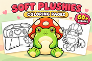 Soft Plushies Coloring Pages Vol. 1, an Object Illustration by Inkivelle Studio (Thumbnail 1 of 3)