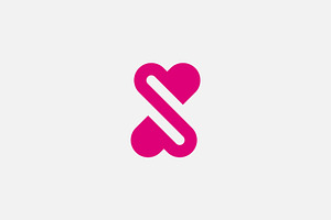 Letter S Heart Love Logo, a Branding & Logo Template by kurostd