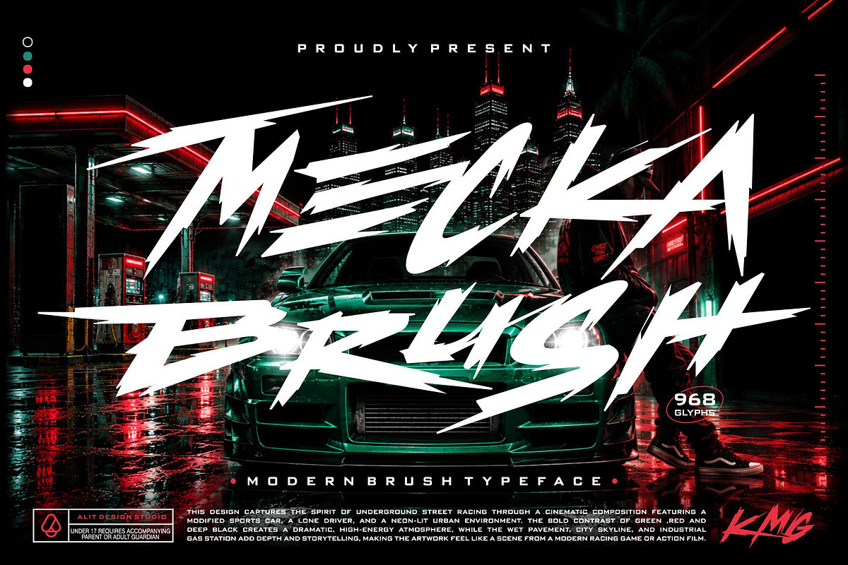 Mecka Brush Typeface, a Script Font by alit design (Photo 1 of 20)