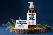 Vertical Label & Business Card Mocku, a Cups & Container Mockup by Elite Mockups (Thumbnail 2 of 2)