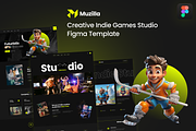 Muzilla Games Studio Figma Template, an UI Kit Template by AliThemes (Thumbnail 1 of 4)