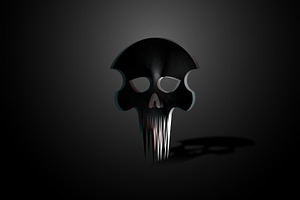 Dark Skull Graphic Illustration