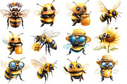 Summer Little Bees PNG, an Illustration by SinaCreation (Thumbnail 2 of 5)