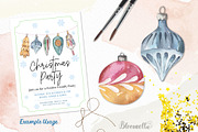 Christmas Decorations Watercolour, an Object Illustration by Bloomella (Thumbnail 6 of 6)