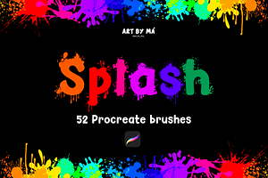 Splash Brushes Stamps For Procreate