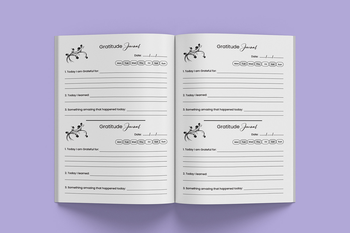 Gratitude journal kdp interior, a Graphic by Hitubrand (Photo 2 of 4)