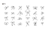 Ribbon Bow Line Border Set, a Decorative Illustration by AnkaDrozd (Thumbnail 2 of 3)