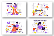 10 Creative Messy Home Office, a Person Illustration by denayunebgt (Thumbnail 3 of 4)