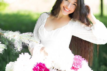 Cute girl in a white shirt, a Person Photo by Karpyshyn Yuliia