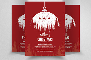 Merry Christmas Party Invitation, a Flyer Template by Madhabi Studio