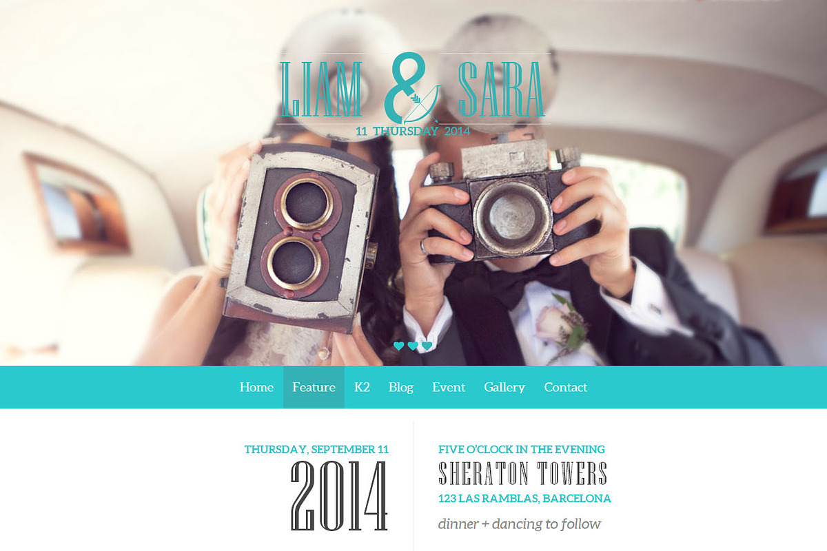 Tasteful Joomla Wedding Template, a Websites & App Template by JoomlaUX (Photo 3 of 4)