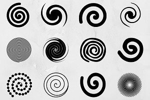 Spiral Silhouette SVG, an Object Illustration by newminddesign