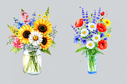 Vibrant Flower Vase Clipart Bundle, an Object Graphic by Daffodil Dream Studio (Thumbnail 2 of 3)