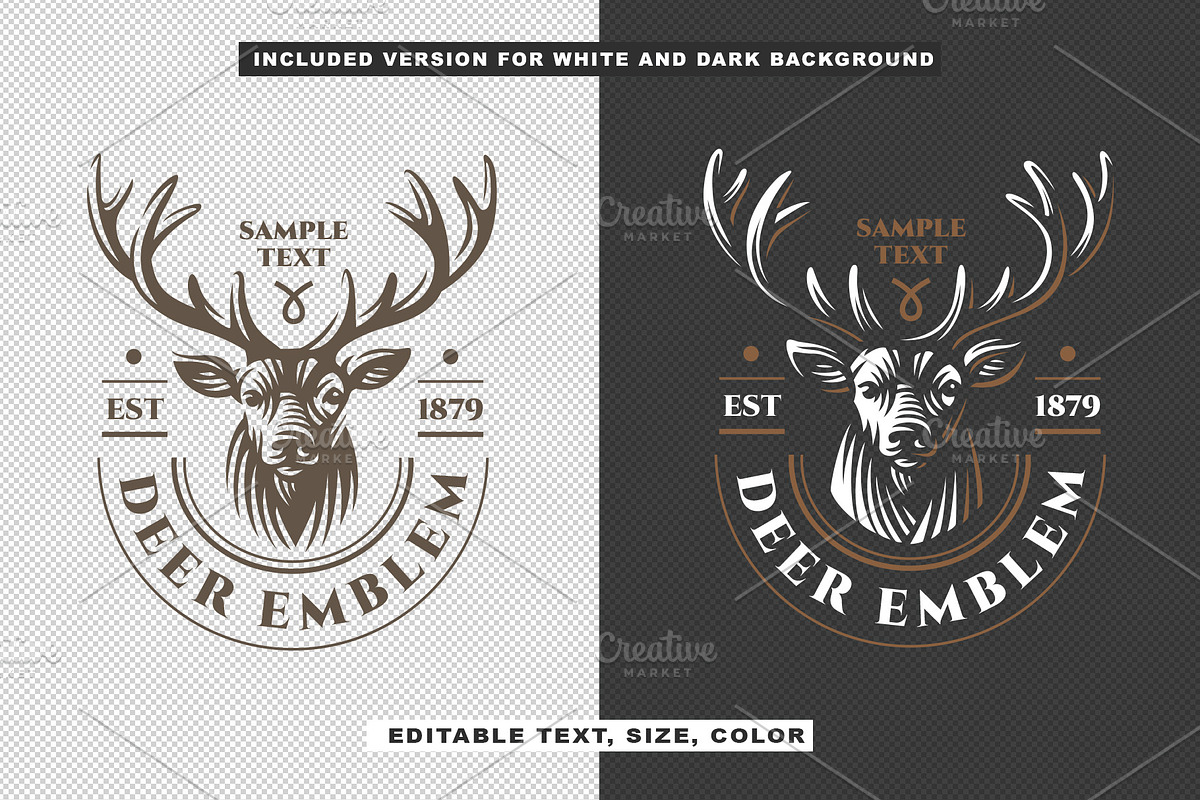 Deer logo, a Branding & Logo Template by SODESIGN (Photo 2 of 2)
