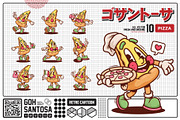 Pizza Cute Retro Cartoon, an Object Illustration by Gohsantosa (Thumbnail 1 of 7)