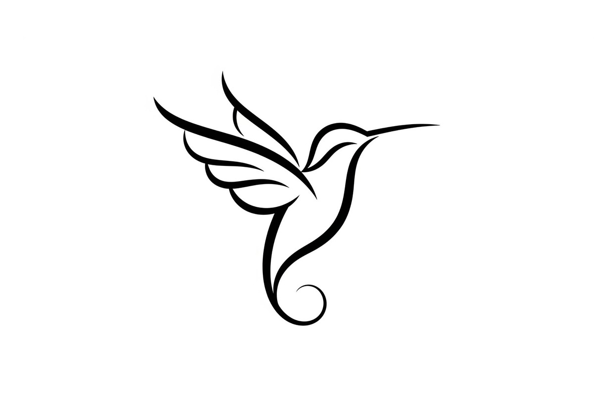 Hummingbird Line Art SVG Bundle, an Illustration by yasushie (Photo 9 of 31)