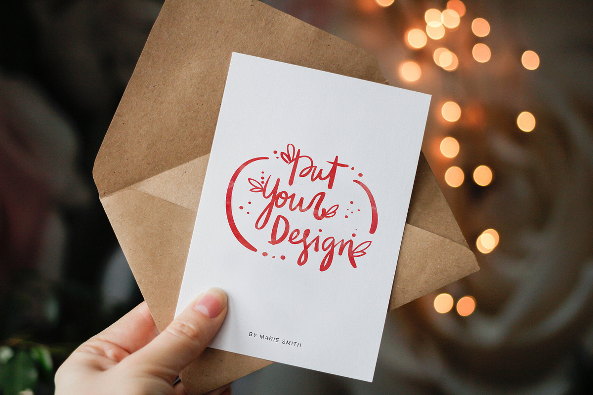6 postcard and invitation mock ups, a Print Template by Marie Smth (Photo 1 of 7)