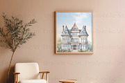 Watercolor Houses Clipart, Townhouse, a Decorative Illustration by BrushstrokeArtGB (Thumbnail 8 of 10)