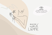Aronia - Thin Line Logo Font, a Symbol Font by Struvictory.art (Thumbnail 9 of 9)