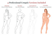 Plus Size Female Fashion Croquis, a Person Illustration by Shorena Fashion Draws (Thumbnail 4 of 13)