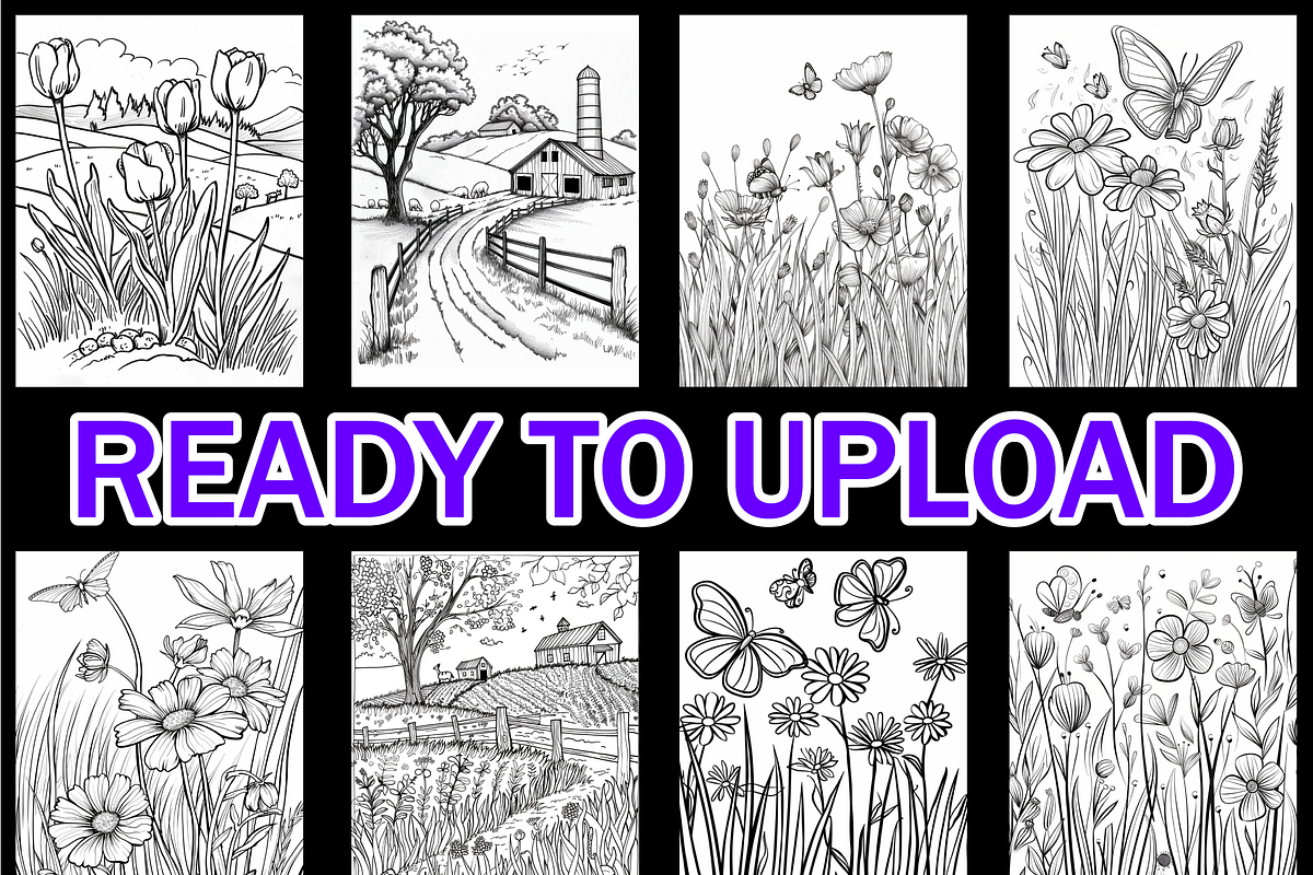 Spring Coloring Pages for Adults-V2, a Seasonal Illustration by Design Home (Photo 4 of 7)