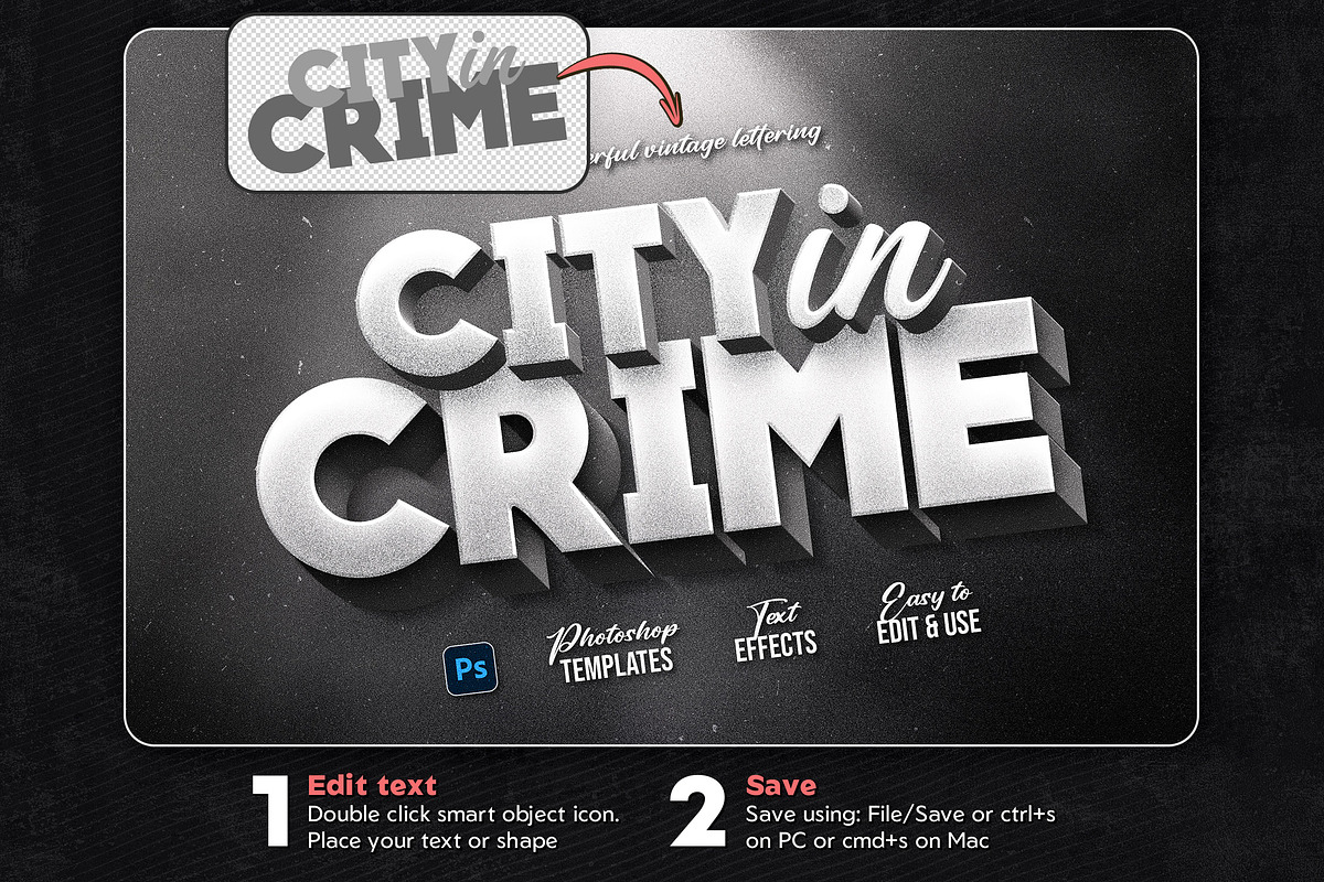 Vintage Movie Title Effects Bundle, a Design Template by Andrew Skoch Design (Photo 11 of 14)