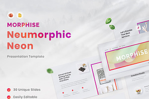 Morphise- Neumorphic Neon PowerPoint, a Presentation Template by Premast