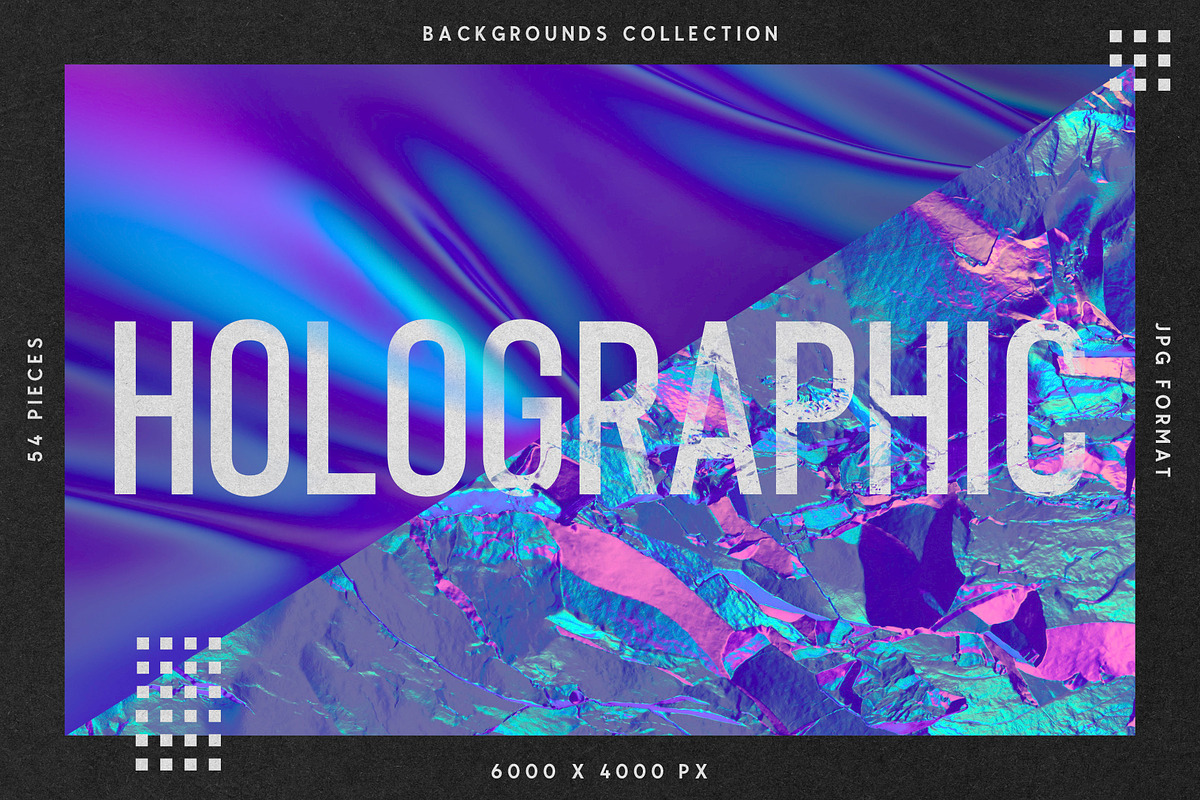 Holographic Backgrounds Collection, a Texture Graphic by MiksKS (Photo 1 of 12)