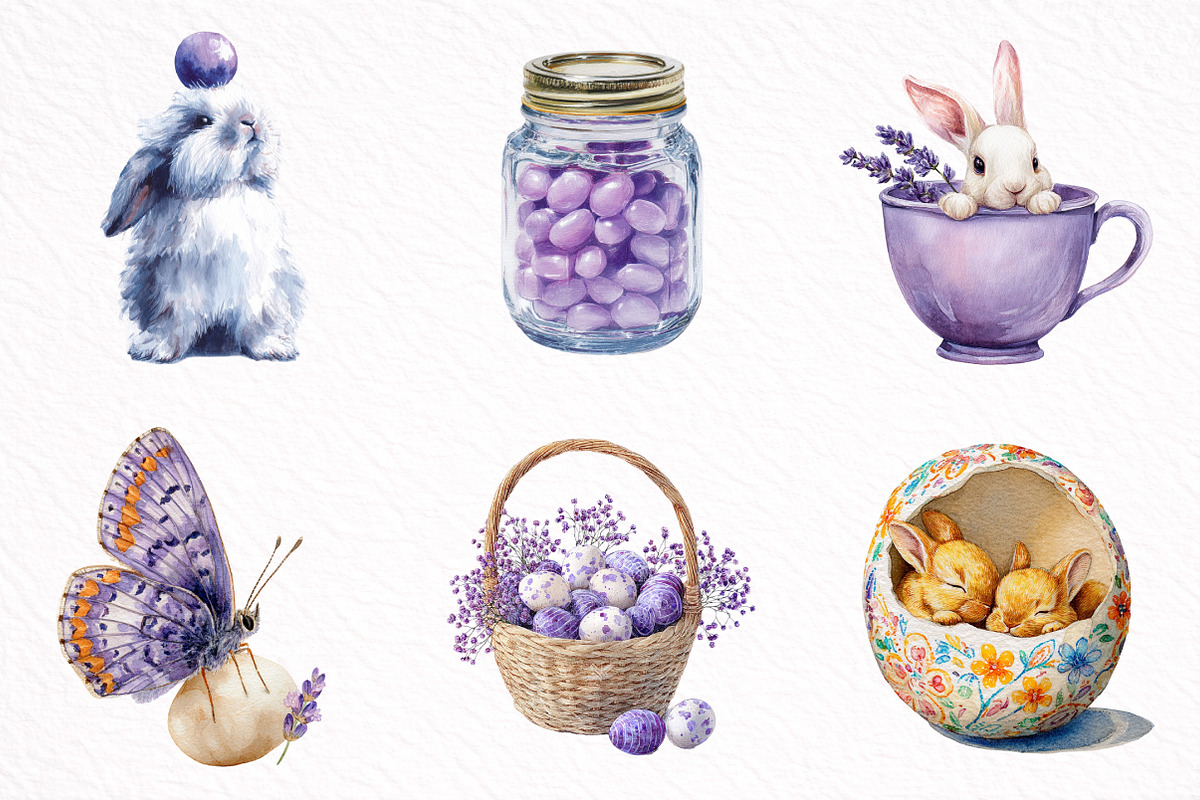Watercolor Easter Clipart, an Illustration by DreamArtGraphic (Photo 5 of 6)