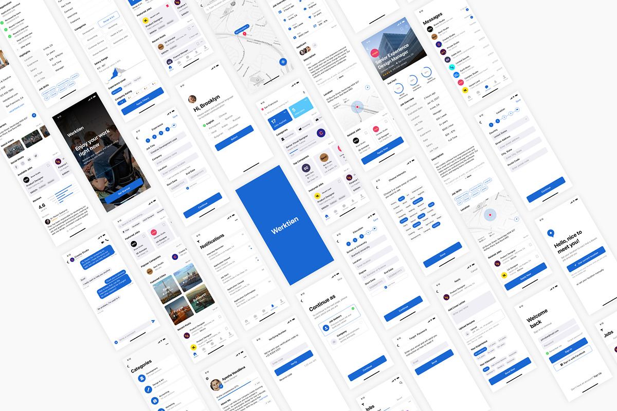Job Board App, an UI Kit Template by flr.24 (Photo 2 of 2)