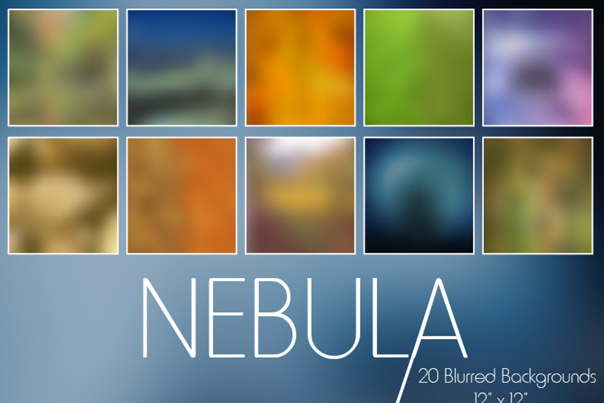 Nebula - 20 Blurry Backgrounds, a Templates & Theme by Dream in Color Studio (Photo 2 of 3)