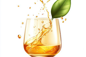 Refreshing Golden Liquid Splashing i, a Food & Drink Photo by Pixeness Studio
