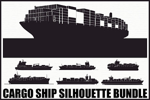 Sailing & Cargo Ship Silhouette Bund, an Illustration by Creativeshirt