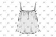 Summer Tank Top Fashion Flat, a Shirt Mockup by haydenwentworth (Thumbnail 3 of 3)