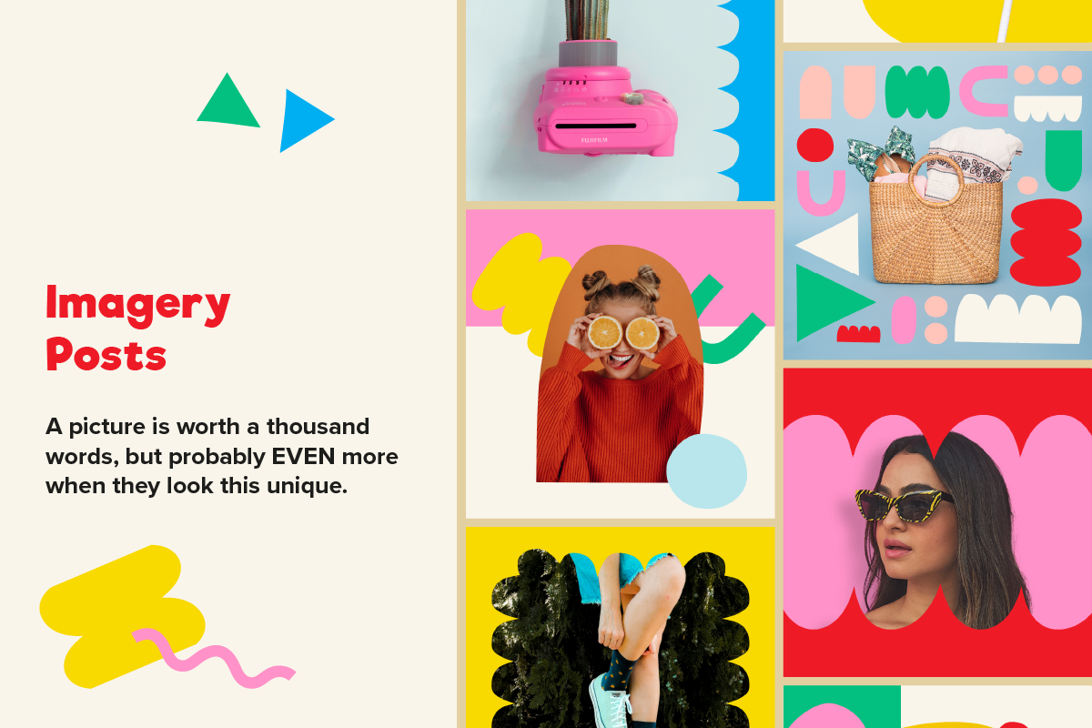 Poppin' Shapes Instagram Posts CANVA, a Social Media Template by Sweet Stash (Photo 2 of 12)