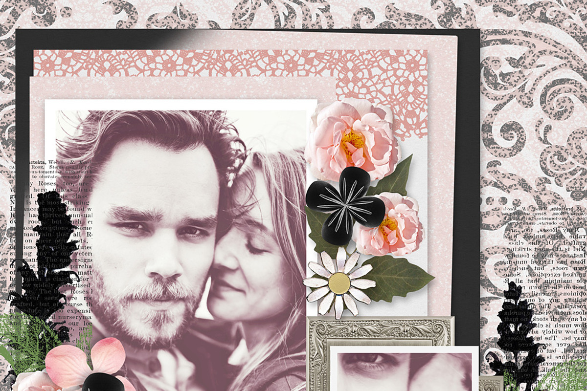 Damask & Dots High Res Backgrounds, a Texture Graphic by Posh Papers & Patterns (Photo 3 of 5)