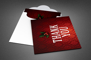 Ornate Christmas Thank You Card