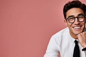 Smiling young businessman banner, a Person Photo by MistyDay