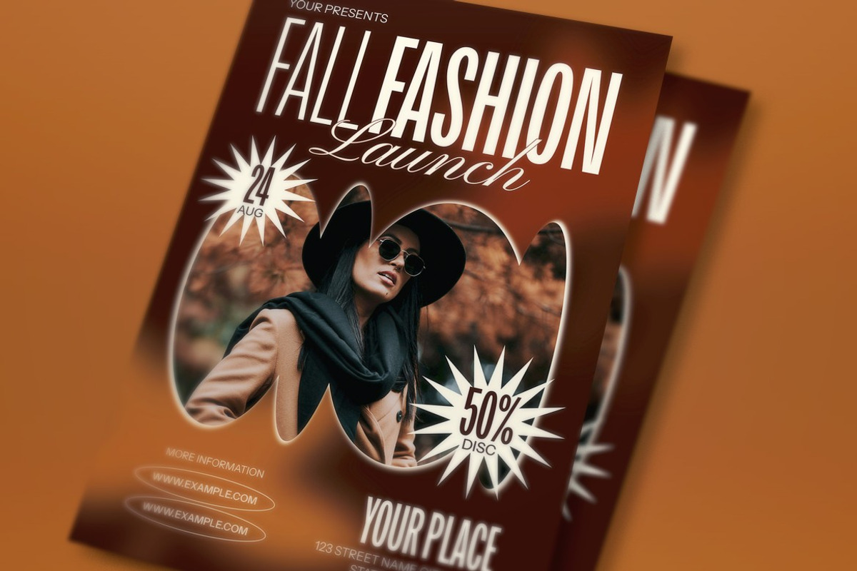 Fall Fashion Launch Flyer, a Flyer Template by graphicook (Photo 2 of 3)