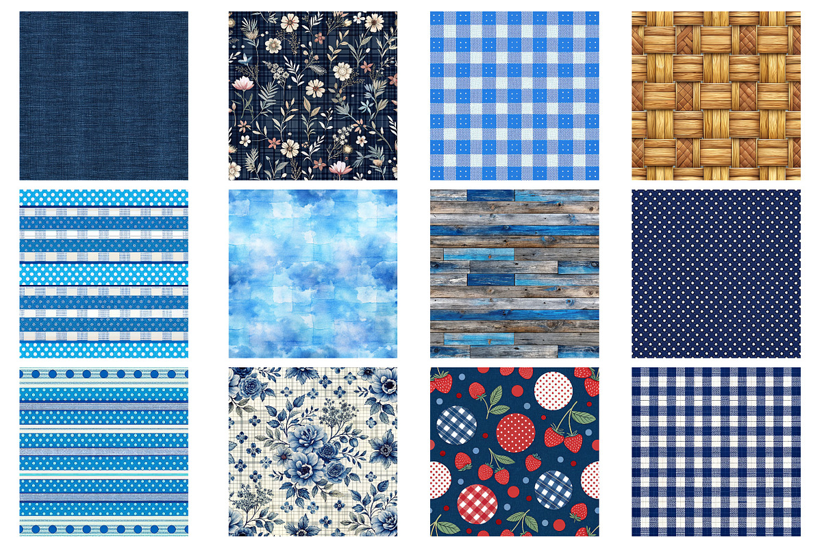 Blue Gingham Backyard Picnic Papers, a Background Photo by Wow Magic (Photo 2 of 2)