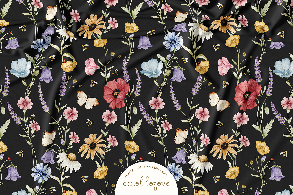 Watercolor Botanical Wildflowers Set, a Decorative Illustration by Carol Lozove (Photo 21 of 36)