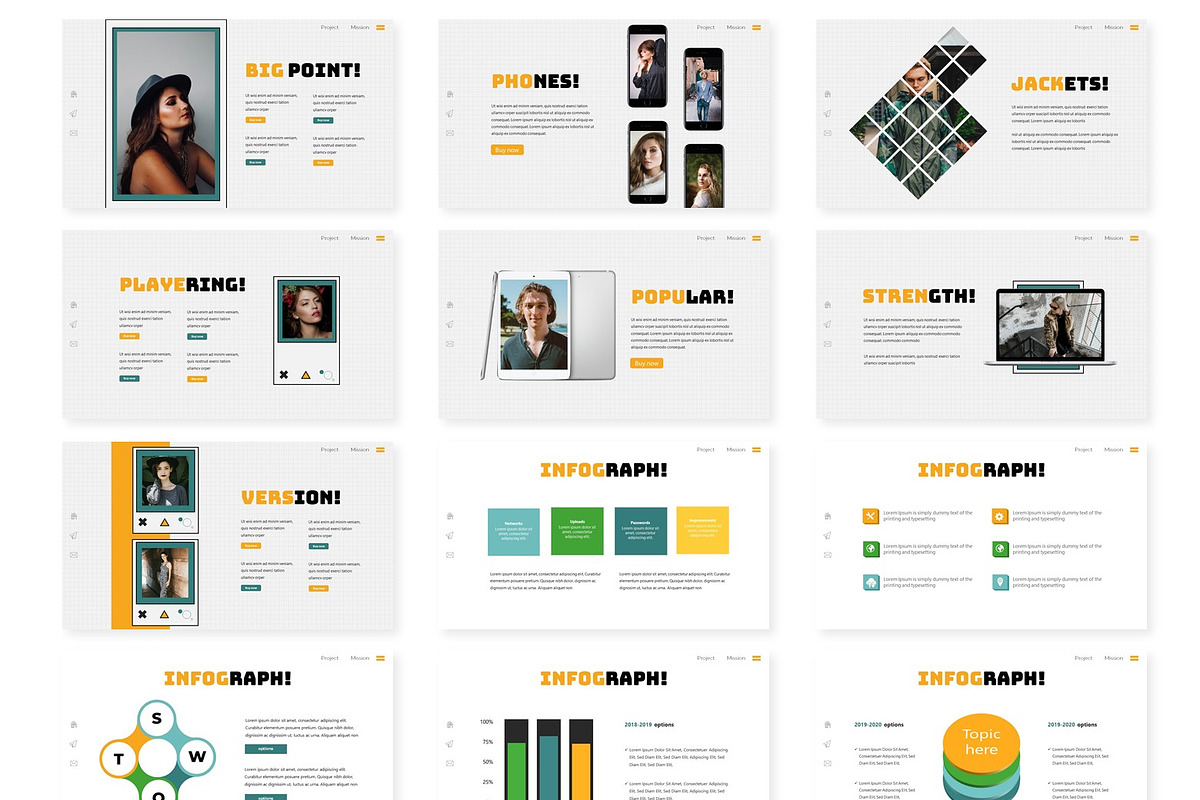 Randome Presentation Template, a Presentation Template by AQR Studio