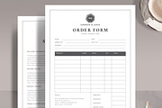 Order Form & Shop Policy Form FO002, a Stationery Template by Draca Design Co (Thumbnail 1 of 2)
