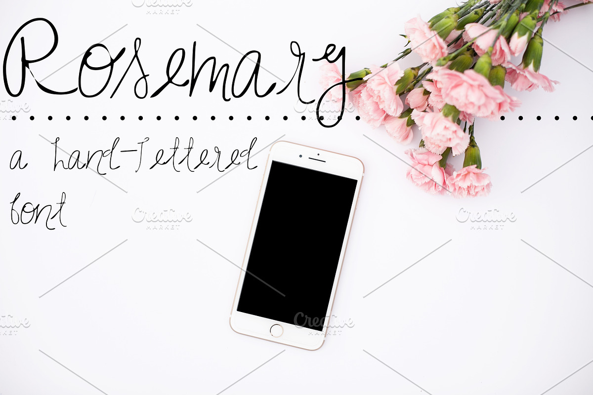 ROSEMARY Hand Lettered Font