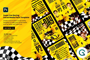 Super Car Racing Social Media Pack