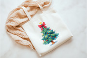 Sequin Glitter Christmas Tree, an Illustration by Watercolor design (Thumbnail 2 of 6)