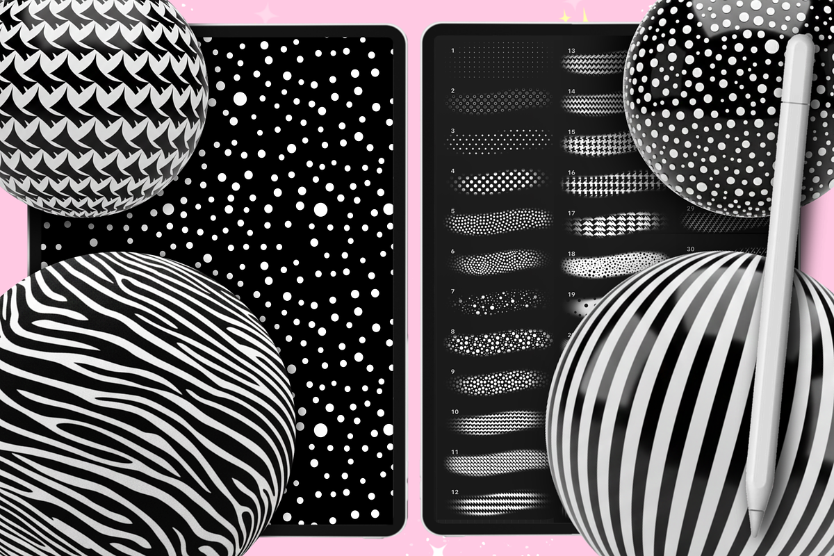 Procreate Abstract Textures brushes, a Brush Add-On by Revabrush (Photo 6 of 9)