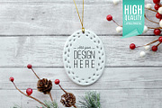 Oval Ornament Mockup - 1 Sided, a Product Mockup by Simply Mockups (Thumbnail 1 of 2)